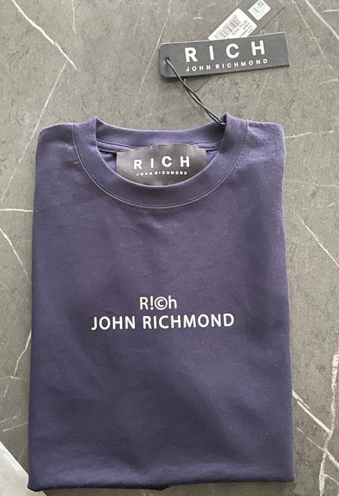John Richmond T-shirt - Nieuw met kaartjes, Ophalen of Verzenden, Nieuw, Maat 52/54 (L), Blauw